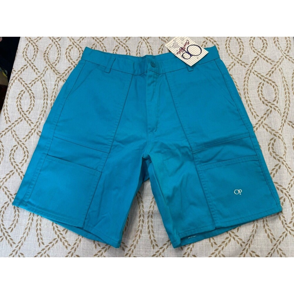 Vintage 1980s Blue Turquoise Beach Shorts Women’s Size 34